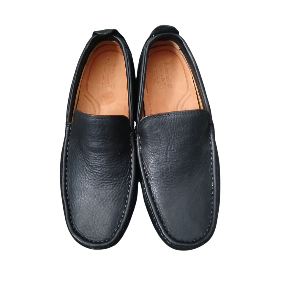 Men’s Timberland Smart Comfort System Black Leather Loafers Size 10M Driver